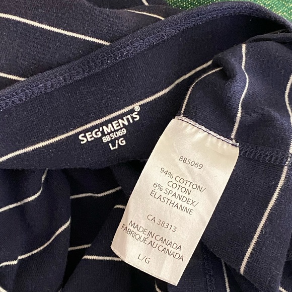 Seg’ments made in Canada nautical striped cotton blend top - Picture 3 of 3